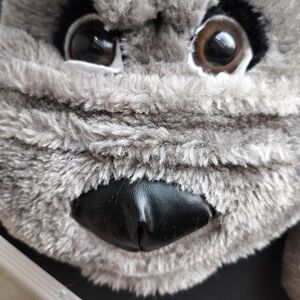 Adorable Gray Plush Animal Pillow